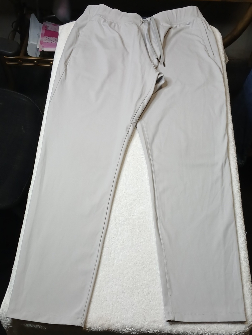 CRZ YOGA Women Light Gray Drawstring Joggers